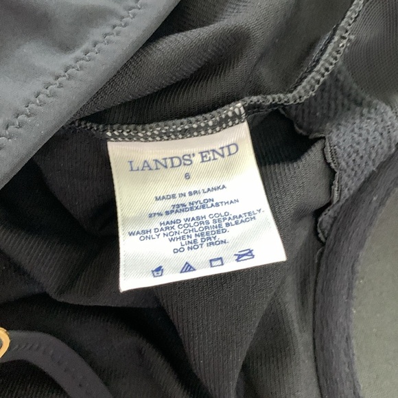 Lands' End Black One Piece Swimsuit with Sweetheart Neckline - Picture 6 of 7